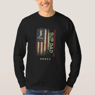 USA American Flag SUP Dad 1 T-Shirt