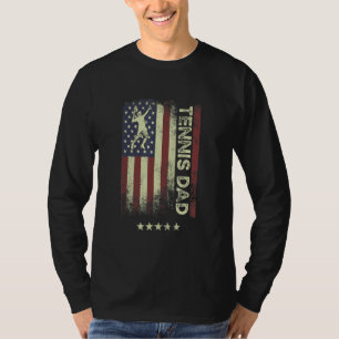USA American Flag  Tennis Dad 1 T-Shirt