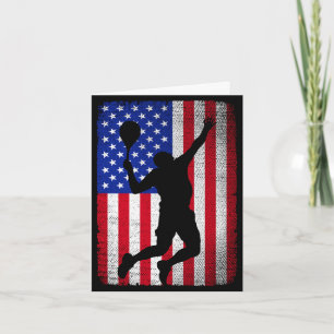 Usa american flag tennis for men women card