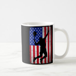 Usa american flag tennis for men women coffee mug