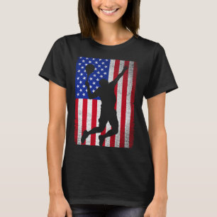 Usa american flag tennis for men women  T-Shirt