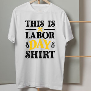 USA American Flag This is My Labour Day  T-Shirt