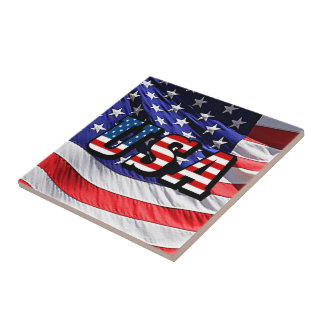 USA - American Flag Tile
