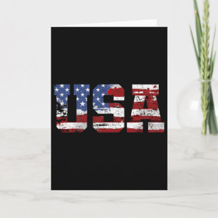 Usa American Flag Vintage Craft Beer Brewery 4th O Card