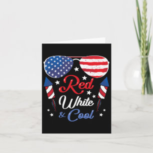 Usa American Flag Vintage Red White And Cool Patri Card