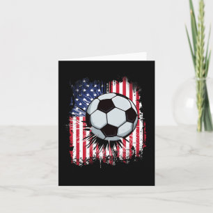 Usa American Flag Vintage Soccer 4th Of July Patri Card
