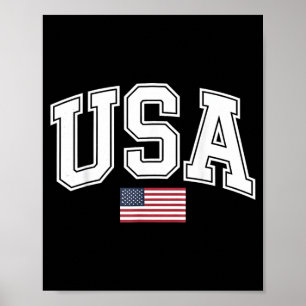 USA American Flag Women Men Kids Patriotic Poster