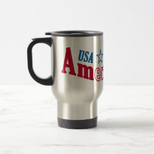USA AmeriCAN! mug– choose style & colour Travel Mug