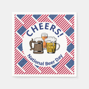 USA American National Beer Day Paper Napkin
