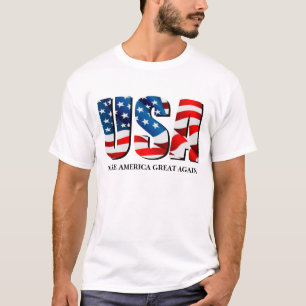 USA American patriotic red white blue flag T-Shirt