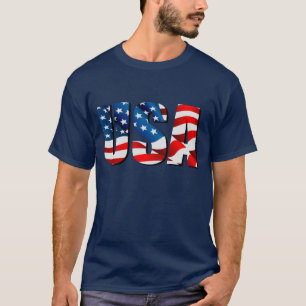 USA American patriotic red white blue flag T-Shirt