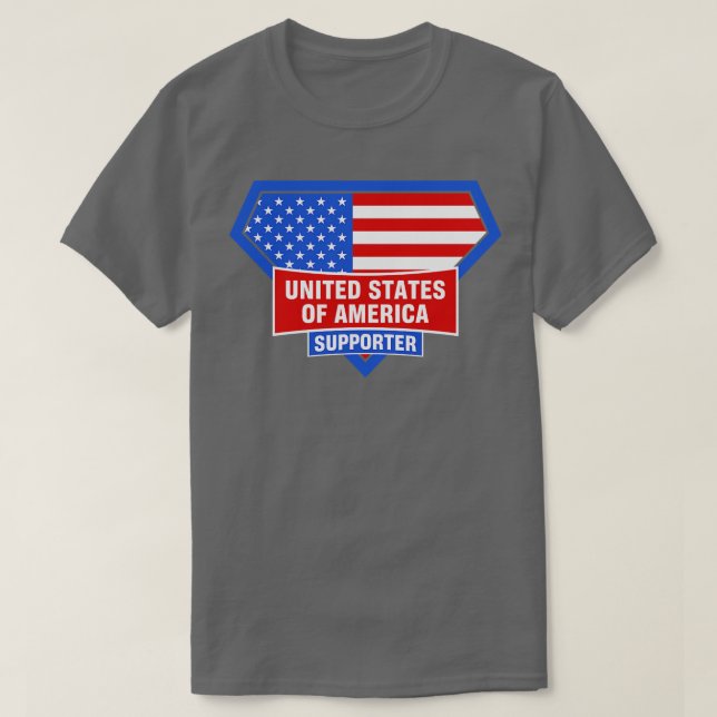USA American Super Flag T-Shirt (Design Front)