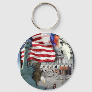 USA American Symbols Key Ring