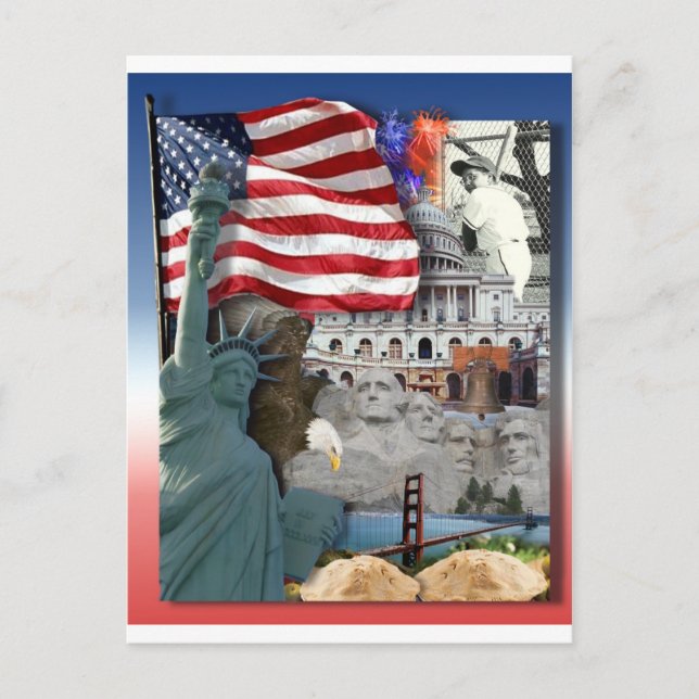 USA  American Symbols Postcard (Front)