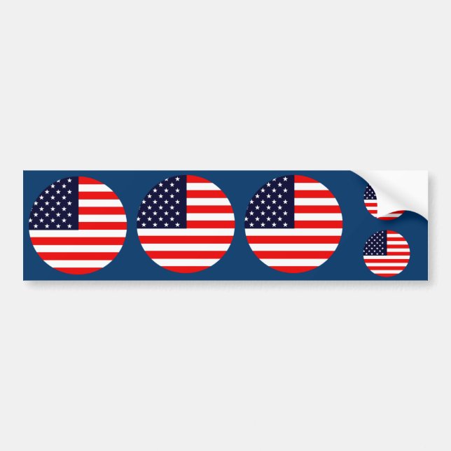 USA AMERICAN US FLAG Multi-Stickers Bumper Sticker (Front)