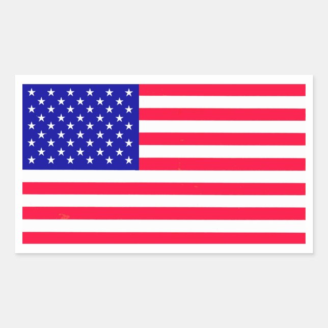 USA American US Flag Rectrangular Stickers (Front)