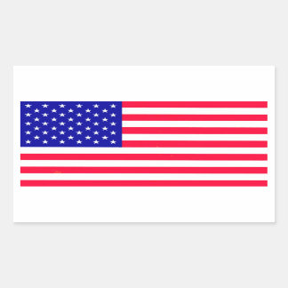 USA American US Flag Rectrangular Stickers