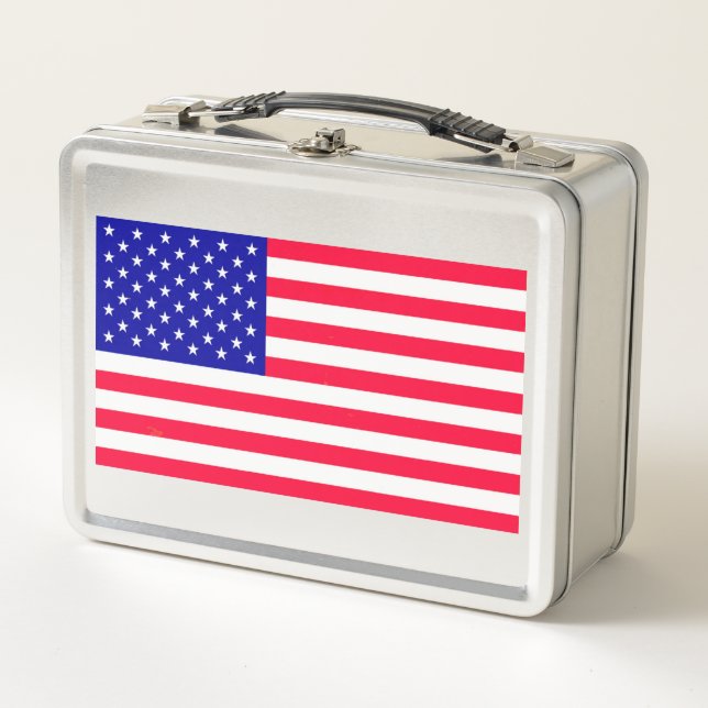 USA American US Flag Stainless Lunch Boxes (Front)