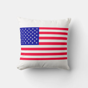 USA American US Flag Throw Pillow