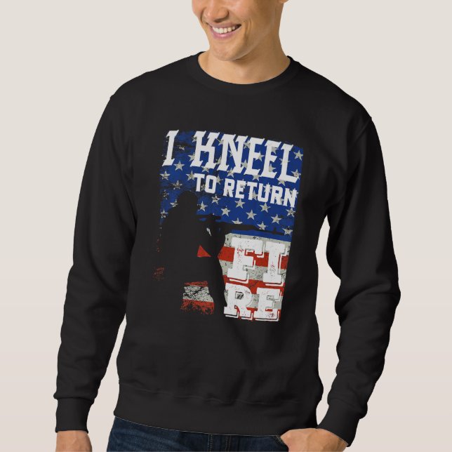 USA American Vintage Flag Veteran Soldiers Sweatshirt (Front)