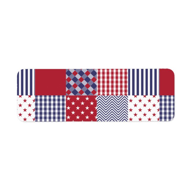 USA Americana Patchwork Red White & Blue (Front)