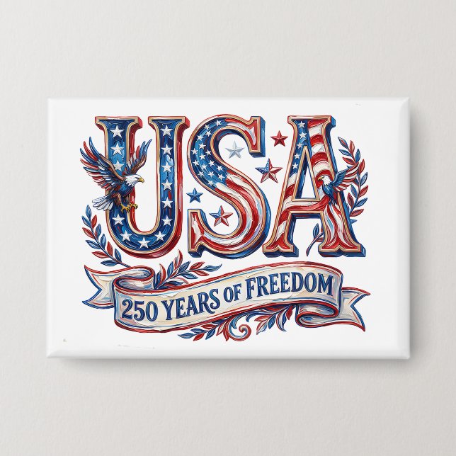 USA America's 250th Anniversary Button (Front)