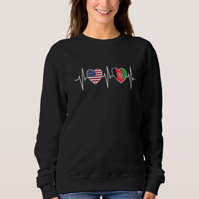 USA And Afghanistan Afghan Flag Flags Premium Sweatshirt (Front)