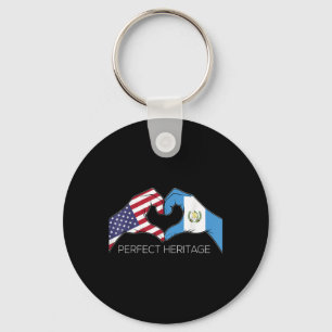 Usa And Guatemala Guatemalan American Perfect Heri Key Ring