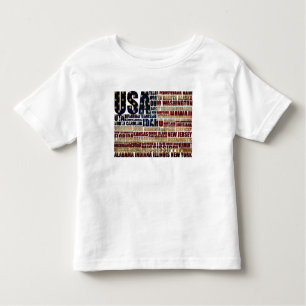 USA and their federal states in stars and stripes Toddler T-Shirt