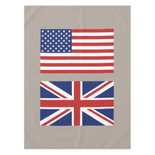 USA and UK Flags Tablecloth