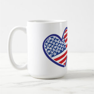USA and Venezuela Flag Hearts Coffee Mug