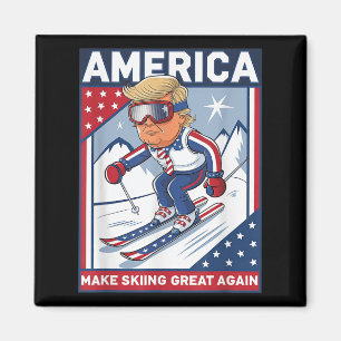 Usa Apres Ski Make Skiing Great Again Donald Trump Magnet