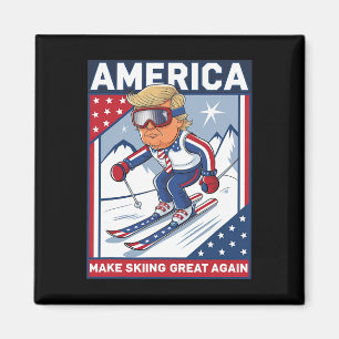 Usa Apres Ski Make Skiing Great Again Donald Trump Magnet