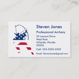 USA Archery American flag Business Card