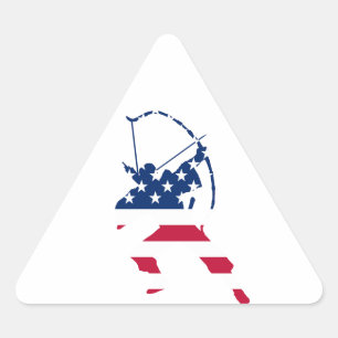 USA Archery American flag Triangle Sticker