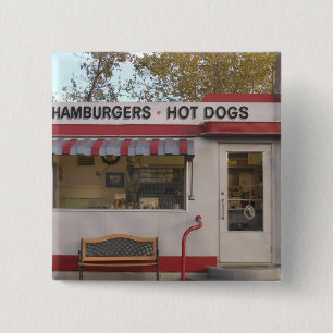 USA, Arizona, Bisbee: Shady Dell Motel, All 2 15 Cm Square Badge