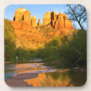 USA, Arizona. Cathedral Rock At Sunset Coaster
