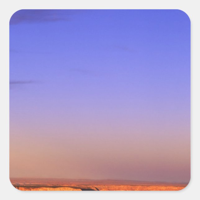 USA, Arizona, Grand Canyon NP. Moon in sky as Square Sticker (Front)