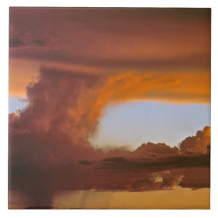 USA, Arizona, Grand Canyon NP. Sunset creates Tile