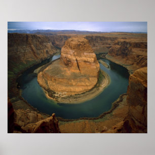 USA, Arizona. Horseshoe Bend showing erosion by Poster