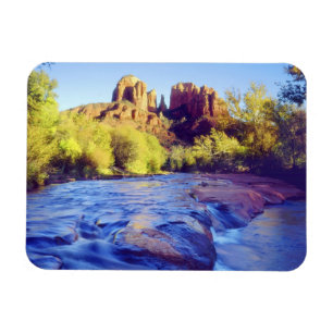 USA, Arizona, Sedona. Cathedral Rock reflecting 2 Magnet