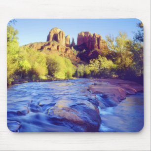 USA, Arizona, Sedona. Cathedral Rock reflecting 2 Mouse Pad