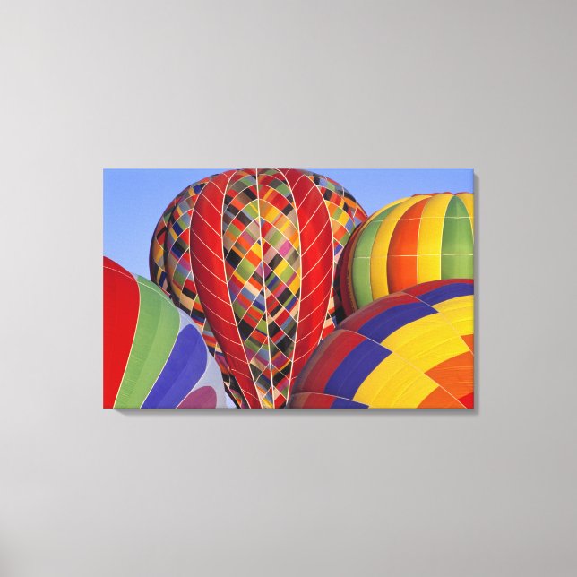 USA, Arizona, Val Vista. Colourful hot-air Canvas Print (Front)