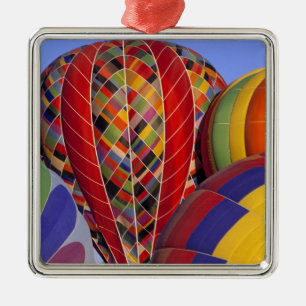 USA, Arizona, Val Vista. Colourful hot-air Metal Tree Decoration