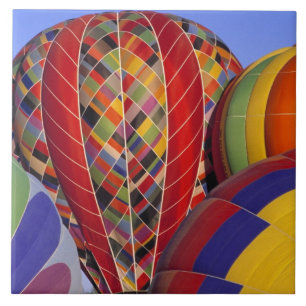 USA, Arizona, Val Vista. Colourful hot-air Tile