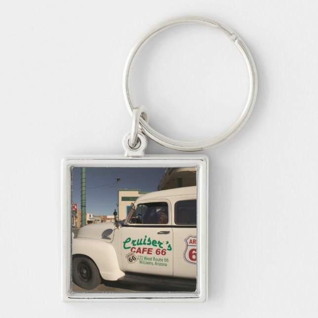 USA, Arizona, Williams: Cruisers Cafe 66 Old Key Ring (Front)