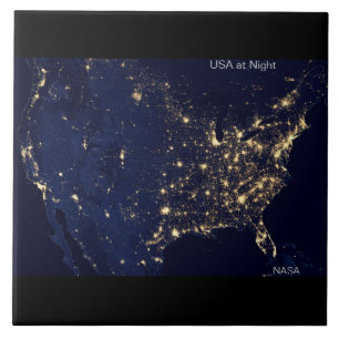 USA at Night, NASA Image Tile