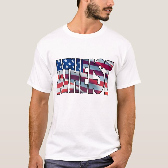 USA Atheist - Proud American Atheist T-Shirt (Front)