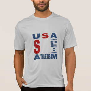 USA ATHLETISM Silver T-shirt