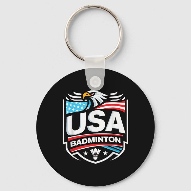 Usa Badminton  Key Ring (Front)